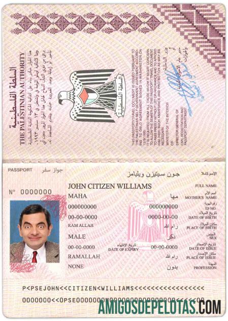 Passaporte Palestina baixar para verificação